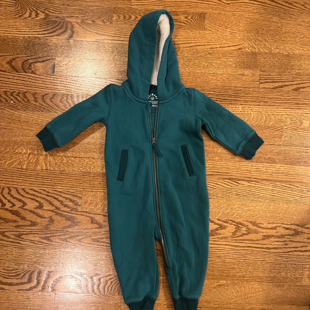 Primary Teal Kids One Piece Footie
